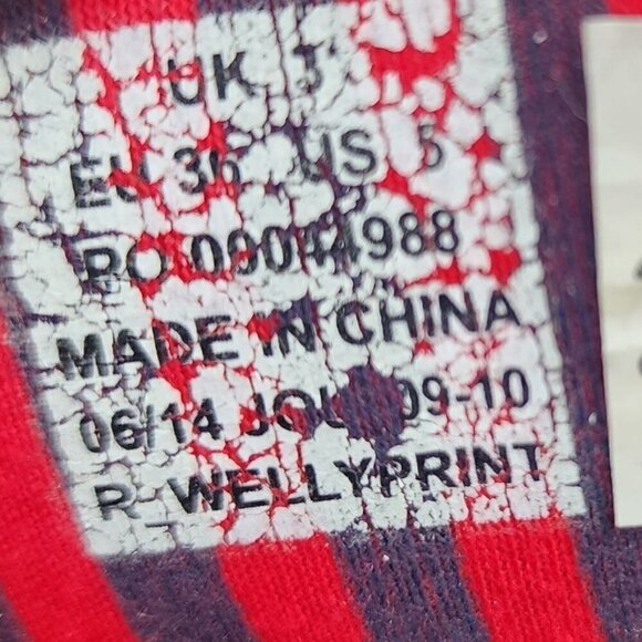 Joules Tall Rain Boots R Welly Print Navy Blue Floral Waterproof Women's 5 - Picture 8 of 13